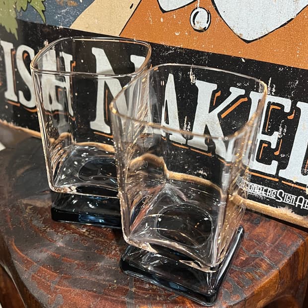 70s Disaronno Pink&Blue bar Glass