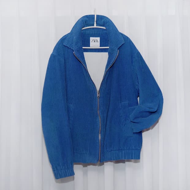 자라 (ZARA) 빅코듀로이 집업 블루종 자켓 (M / 100+)