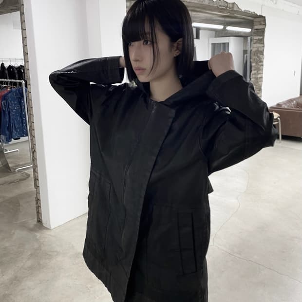 헬무트랭 코팅 후드 자켓