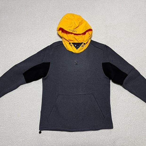 스파이더 기모 후드 티셔츠 남성용 95사이즈