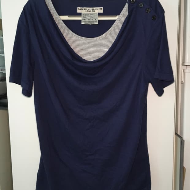 Cut & sewn drape T-shirt