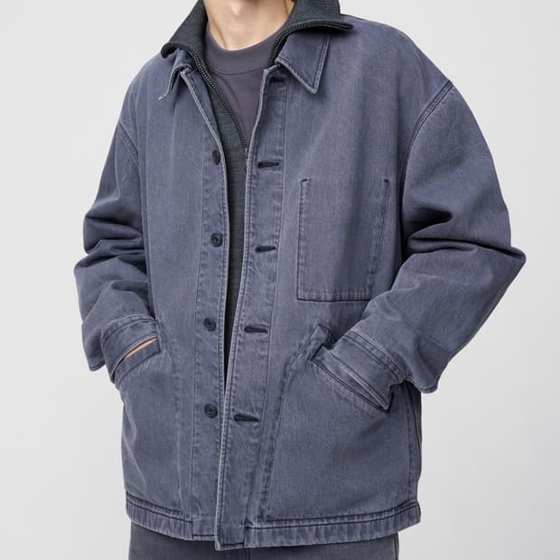 유니클로 U 오버사이즈컬러데님재킷 07 그레이