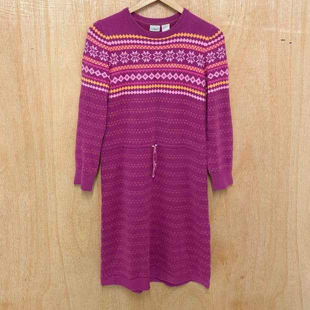 L.L. BEAN fair isle knit onepiece 페어아일