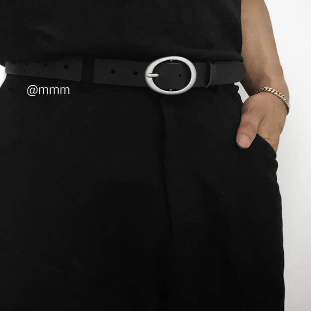 [Unisex] 오클 원 미니멀 가죽벨트