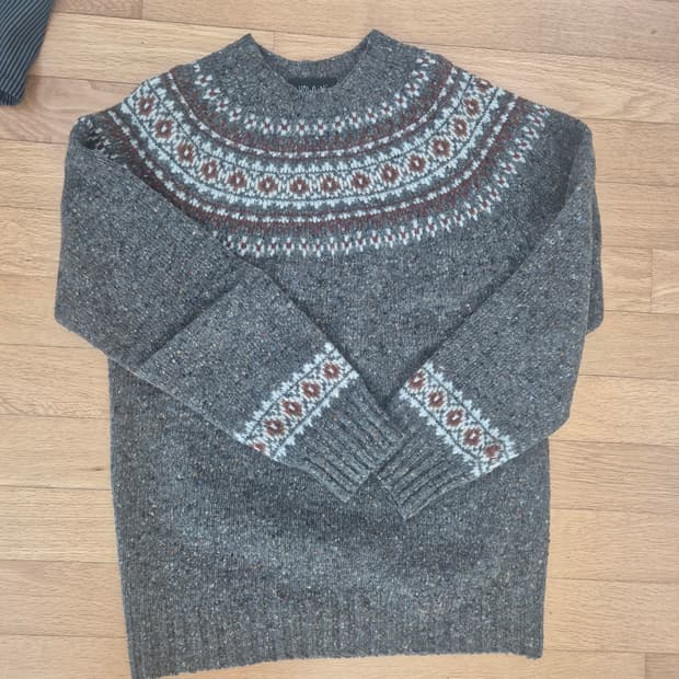 하울린 노르딕 패턴 울 니트 M