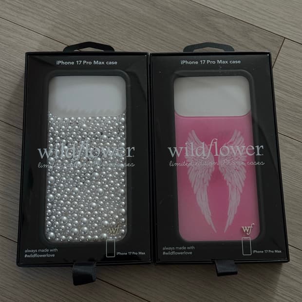와일드플라워 진주 + 엔젤 아이폰 케이스
