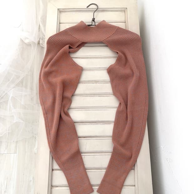 SLY brick body less knit top