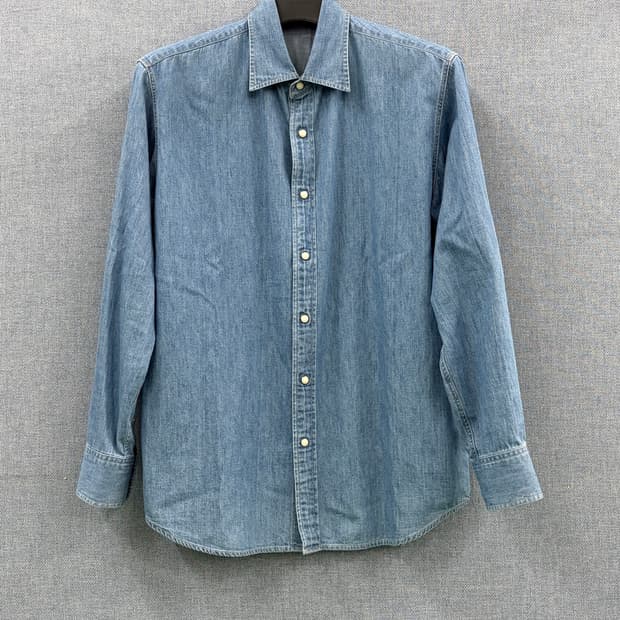 [AURALEE]SELVEDGE SUPER LIGHT DENIM SHIR