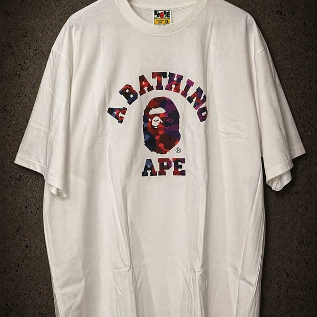 베이프 카모 컬리지 티셔츠