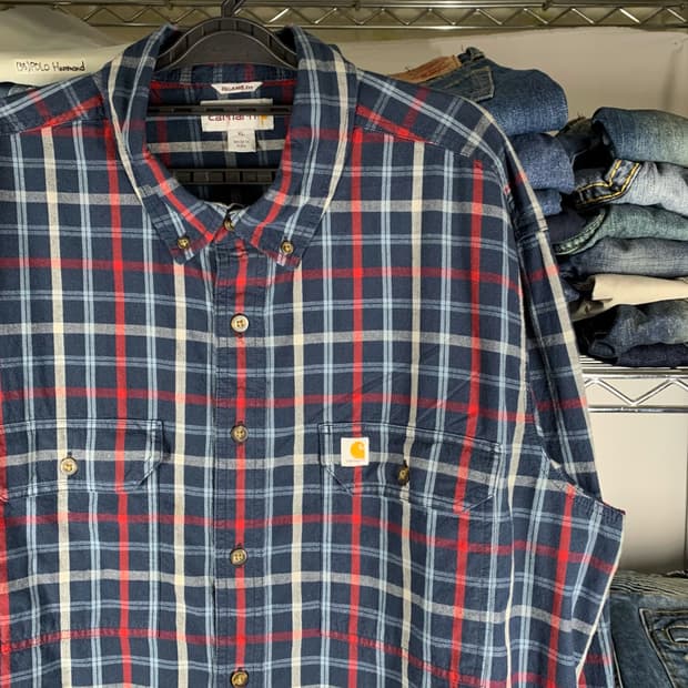 [XL] 칼하트 타탄체크 워크셔츠
