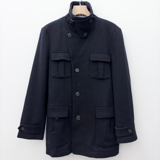 ITALIAN FABRIC NAVY COAT