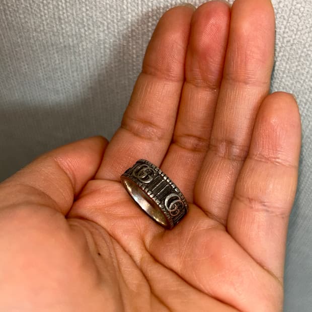 구찌 GG 마몽 와이드링 14호