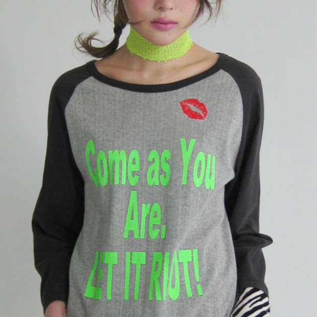 샵페어리 eyelet raglan t-shirt (grey)