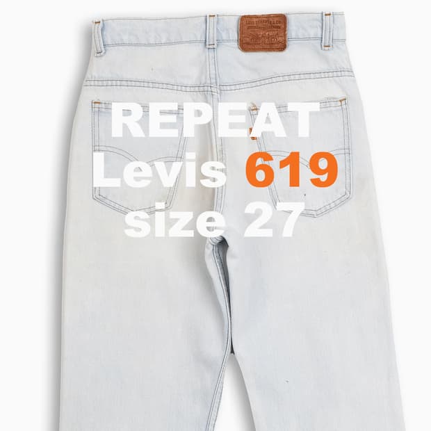 빈티지 리바이스 619 오렌지탭 연청 90s 27인치 OR6192901