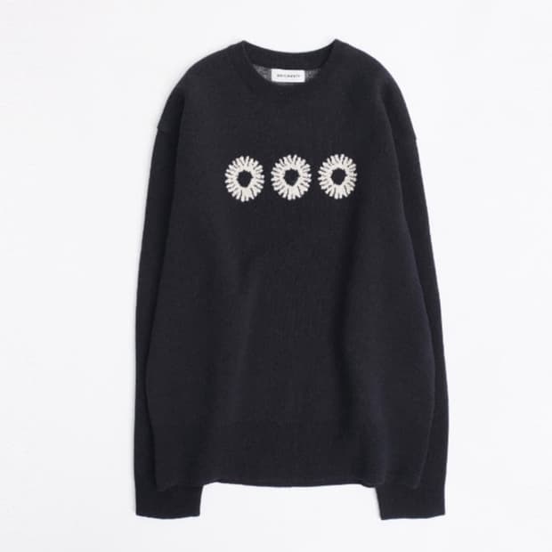 999 휴머니티 크루넥 니트 네이비