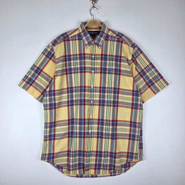 랄프로렌 마드리스 체크 반팔셔츠