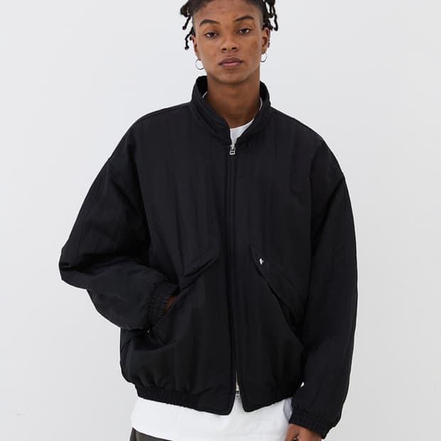 IEY 이에이 와이어 카라 오버사이즈 점퍼 패딩자켓 블랙 L