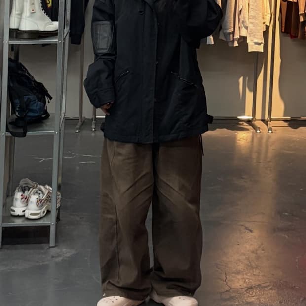 준지 MK3 99 블랙 견장 블루종 자켓 A3119