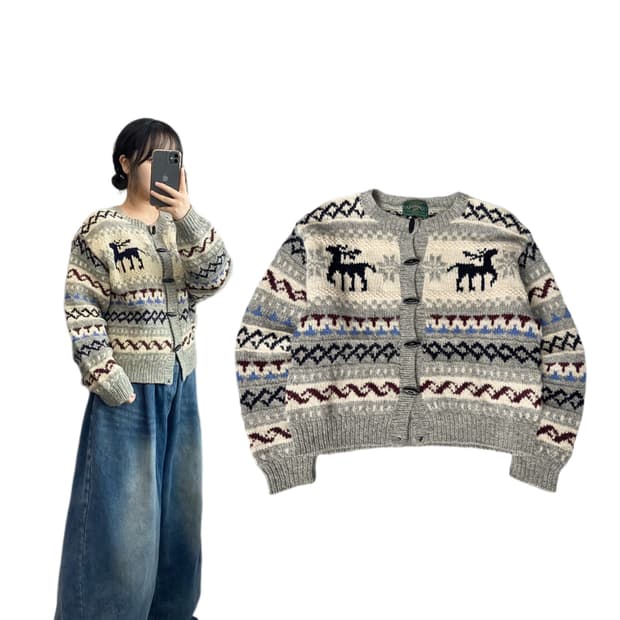 JPN 제팬 코위찬 니트 가디건