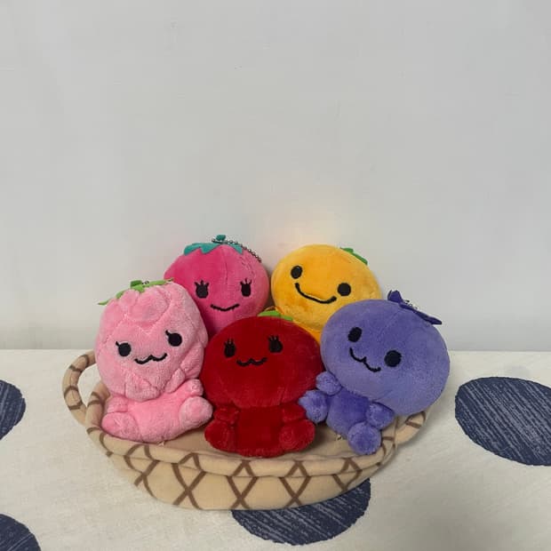 고전 산엑스 미캉보우야 딸기 블루베리 사과 파인애플 귤 인형
