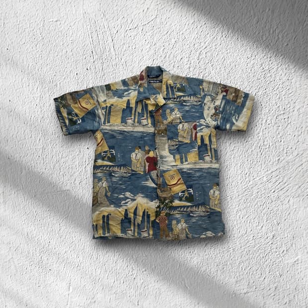 노티카 린넨 하와이안 셔츠