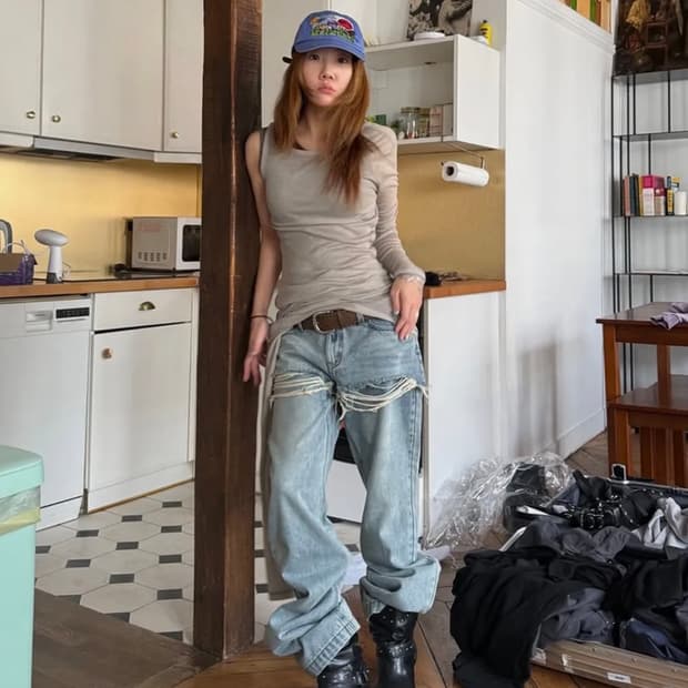 다이닛 LAYERED SEMI BOOTSCUT 레이어드 부츠컷