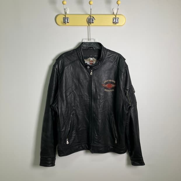 할리데이비슨 모터사이클 블랙 가죽 자켓 XL
