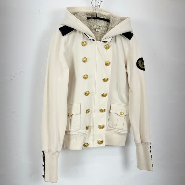 POLO 00s Napoleon velour trimming hoodie