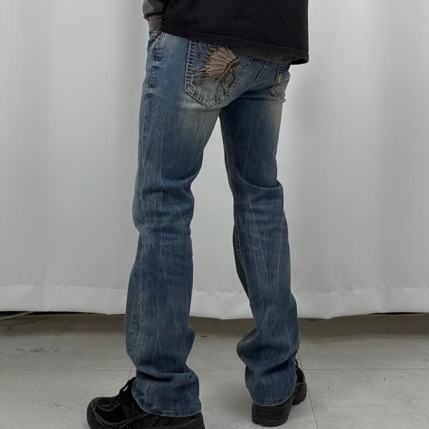 a335) 28 빈티지 워싱 부츠컷 데님/청바지