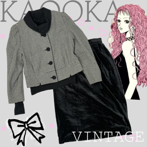 🖤나나깔 블랙 정장 코디세트🖤반코트 벨벳 스커트 공겜여주 고스로리