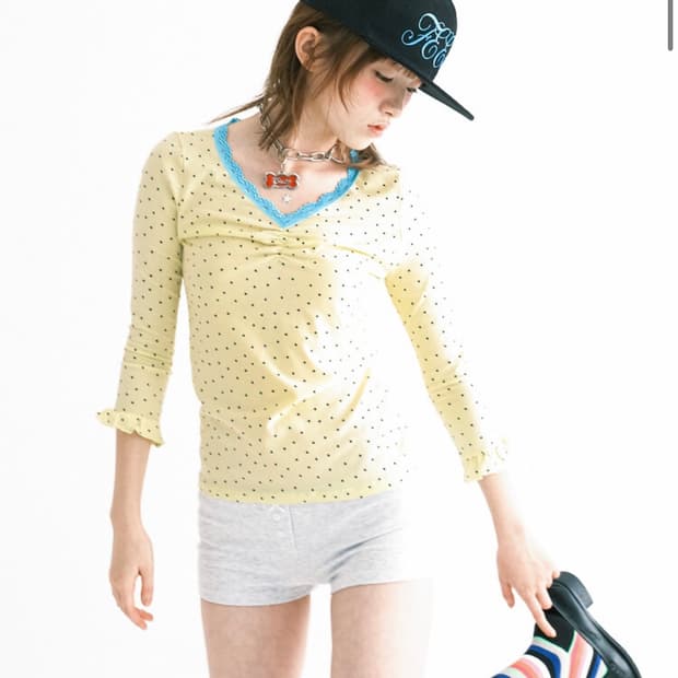 fa.er.ie mini heart lace top (lemon)