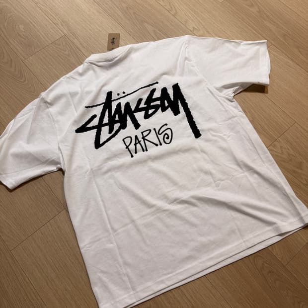 스투시 파리 반팔티셔츠 L size