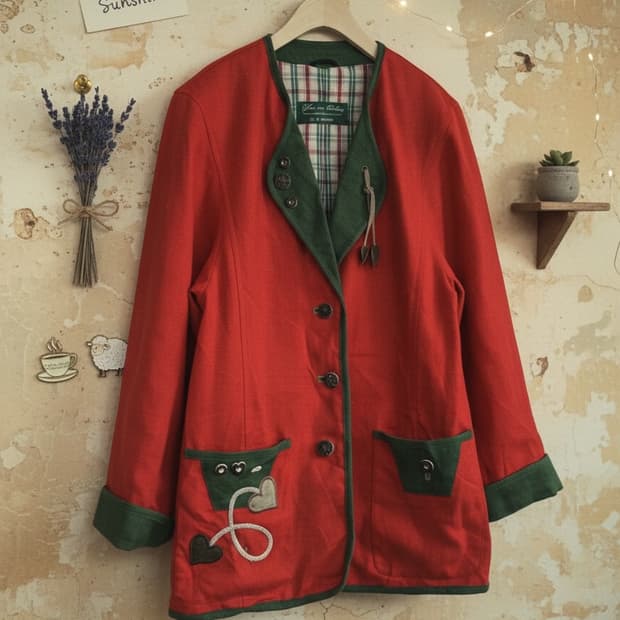 Vintage Tyrolean red Jacket