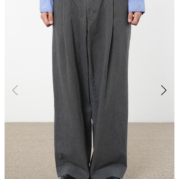 이얼즈어고 원턱와이드치노 멜란지그레이