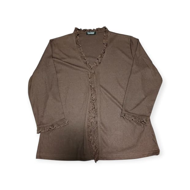 Classa 모카 셔링 가디건