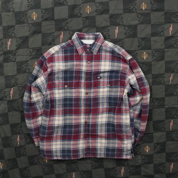 디키즈 플란넬 누빔 자켓 L B117