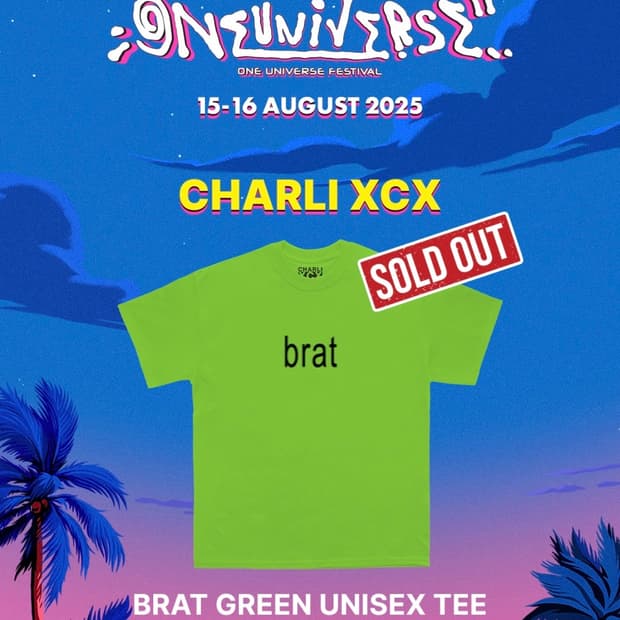 찰리 xcx 브랫 brat 티셔츠 M