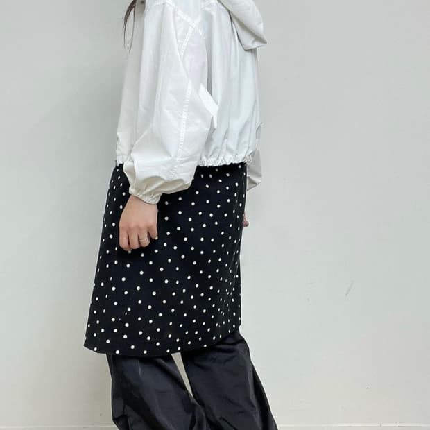 tlchouse 빈티지 도트 원피스&바람막이 세트