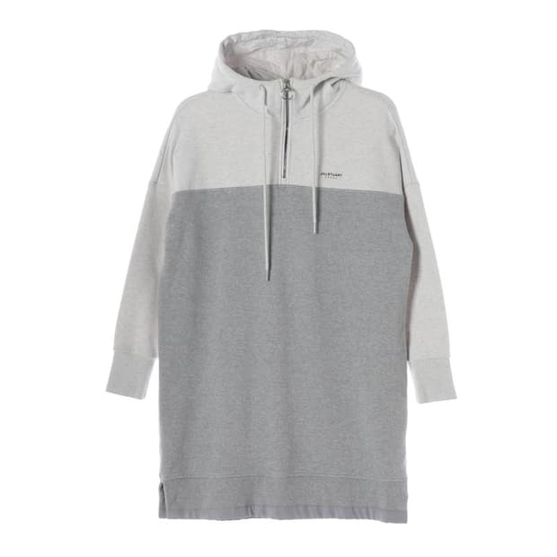 질스튜어트 스포츠 배색 하프집업 후드 원피스 95