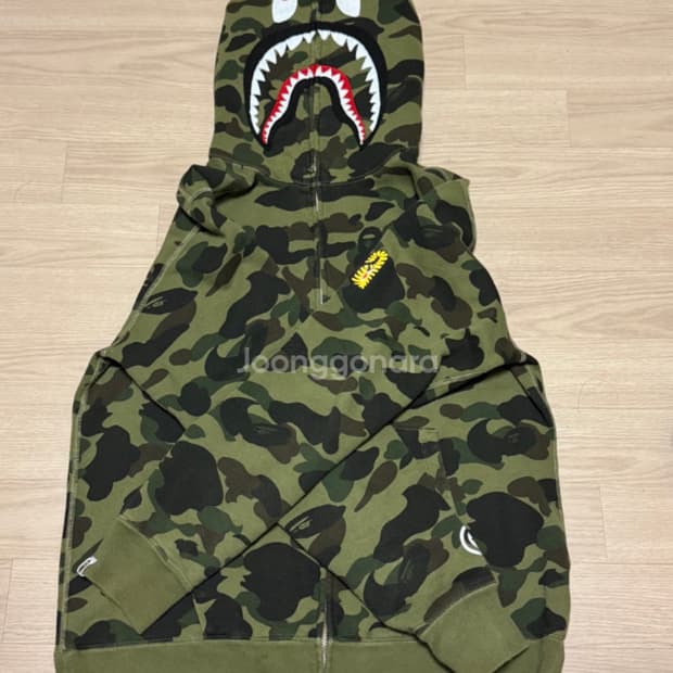 베이프 샤크후드 녹계 XL