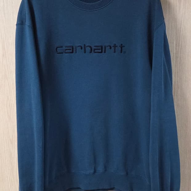 (착샷) 칼하트 WIP 맨투맨 피그먼트 스웻 티셔츠 