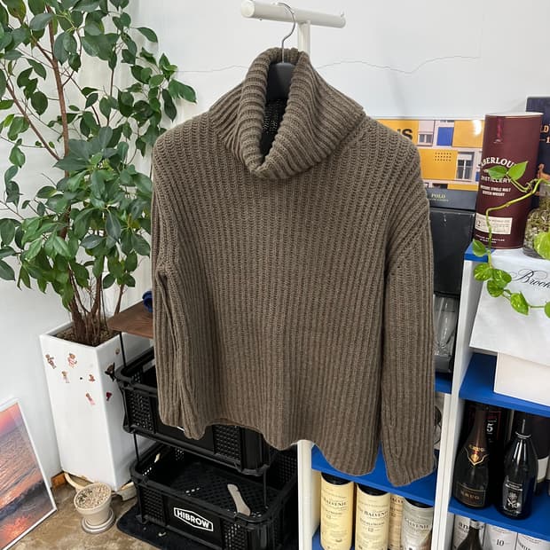 더캐시미어 캐시미어100% 터틀넥 F