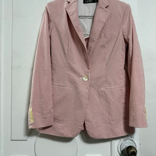 로렌 랄프로렌 스트라이프 블레이저