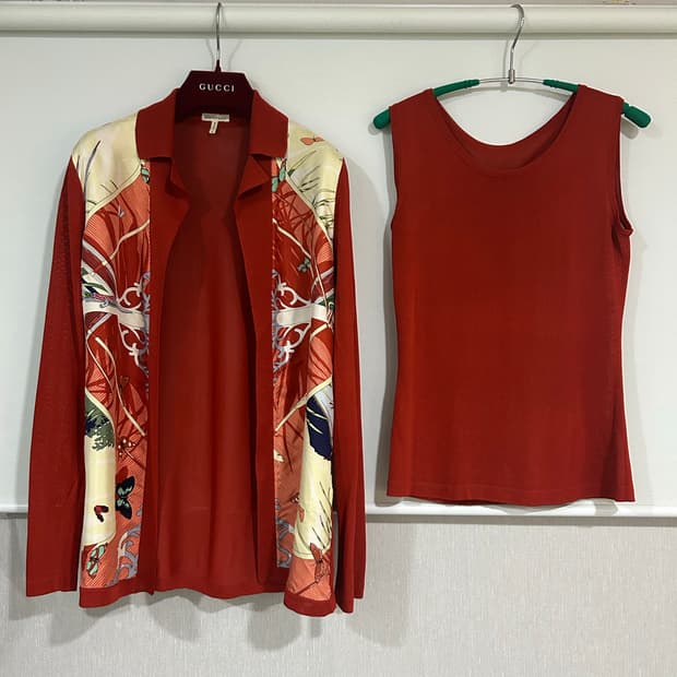 에르메스 가디건 탑세트