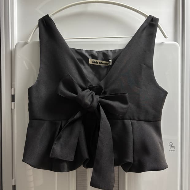 shh studio 벌룬 리본 블라우스