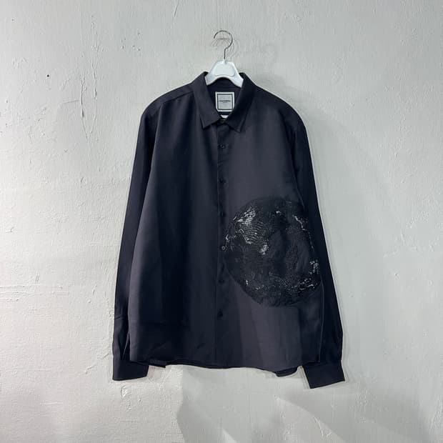 우영미 시퀸 자수 셔츠 50size