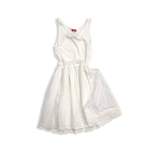 Minimal white bohemian dress