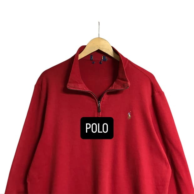 폴로 랄프로렌 정품 면코튼 반집업