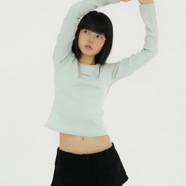미레코 로고 티셔츠 민트