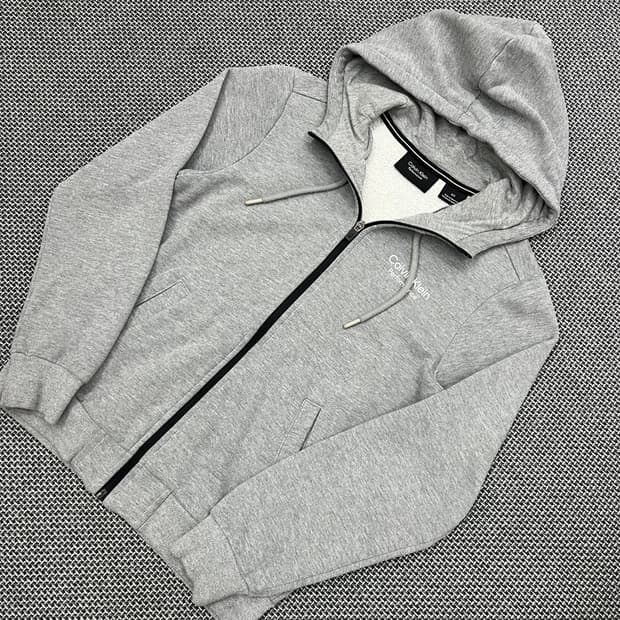 캘빈클라인 그레이 후드집업